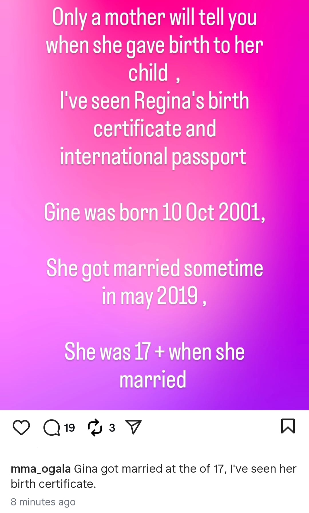 "Regina Daniels got married at 17, I've seen her birth certificate" Rita Daniels' friend, Doris Ogala insists