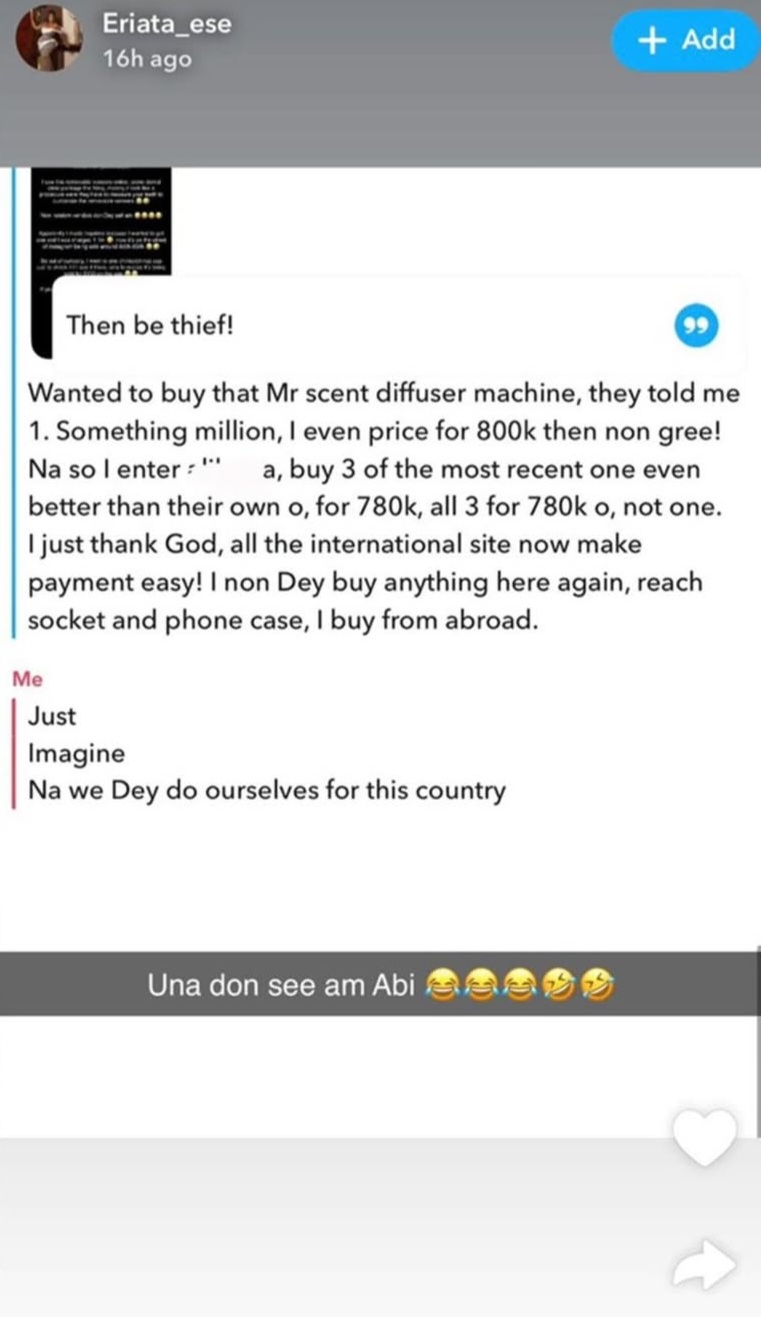 "Some Nigerian business owners act worse than Yahoo boys" Reality star Eriata Ese accuses Nigerian businesses of overpricing their products