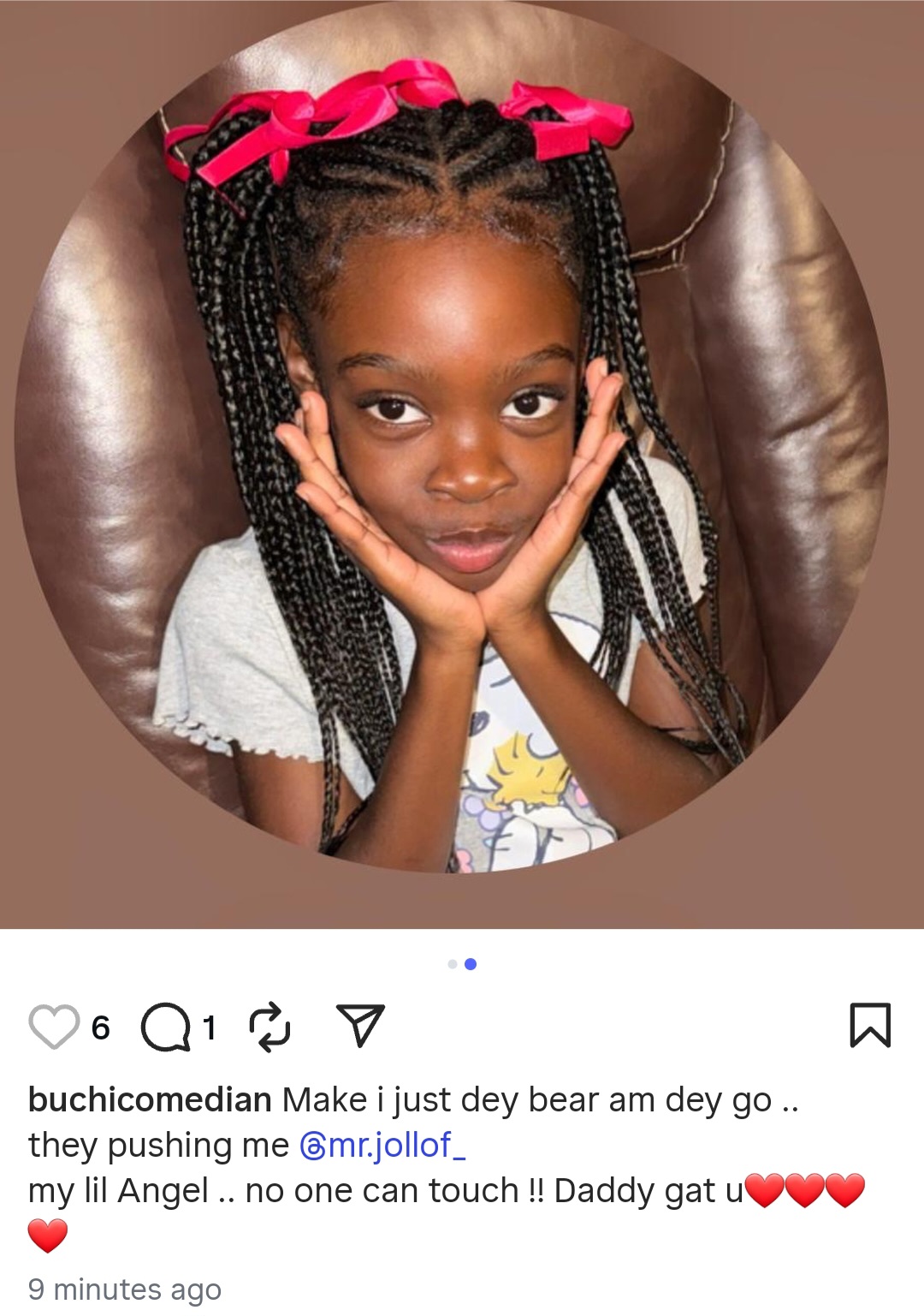 "They pushing me" Buchi comedian hints at issues again with his daughter's custody
