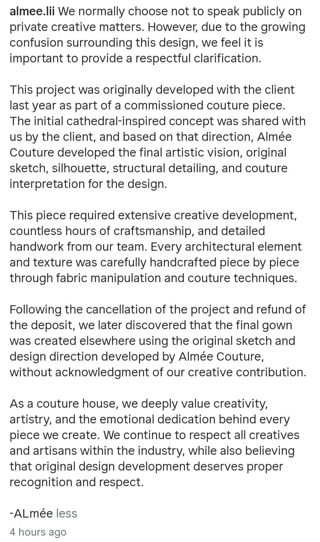 Brand claimsownership of the design of Ghanaian actress Nana's cathedral dress, sparking controversy