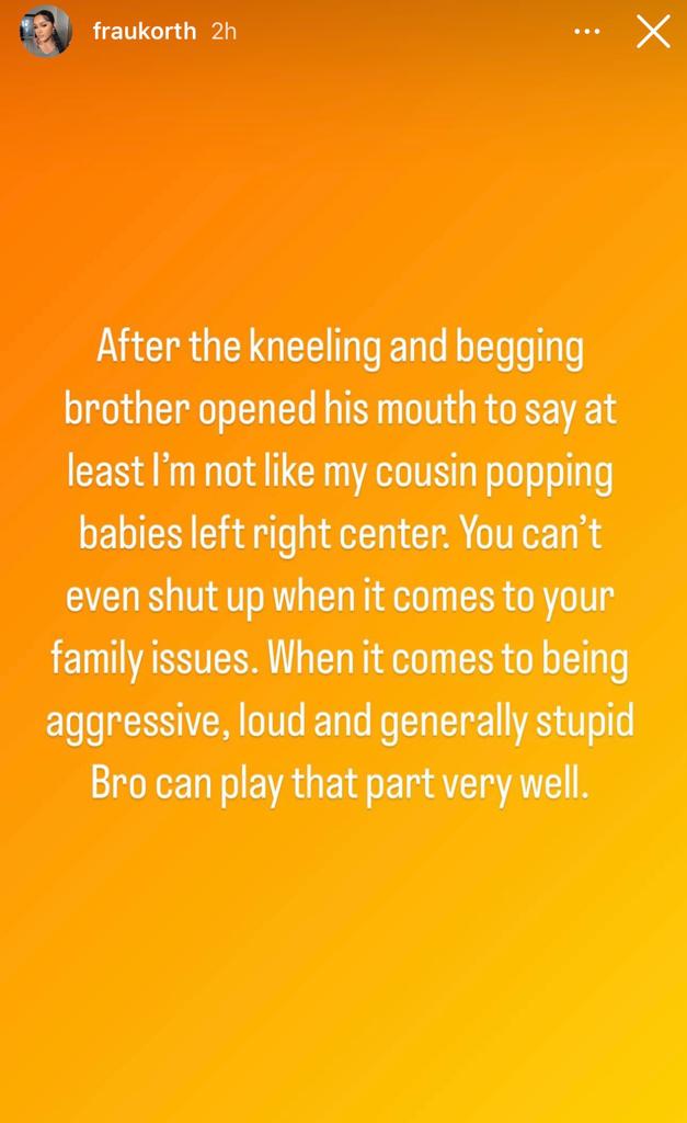 Sina Rambo?s estranged wife, Korth, drags him on IG as she mocks his ?equipment