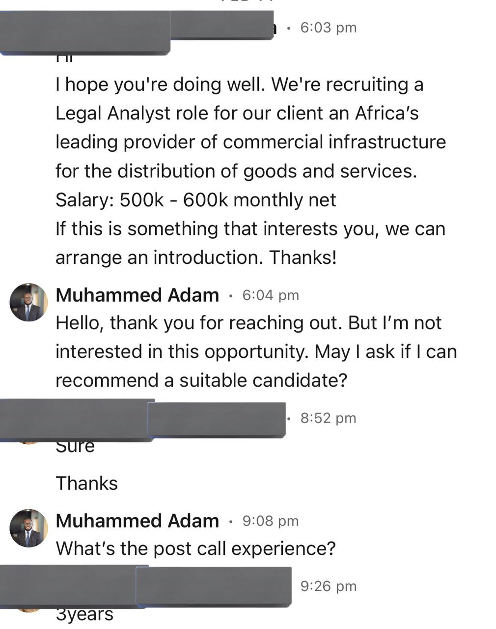 Lawyer recounts how a lady he recommended for N500,000 monthly salary job lost it after insulting him during her interview