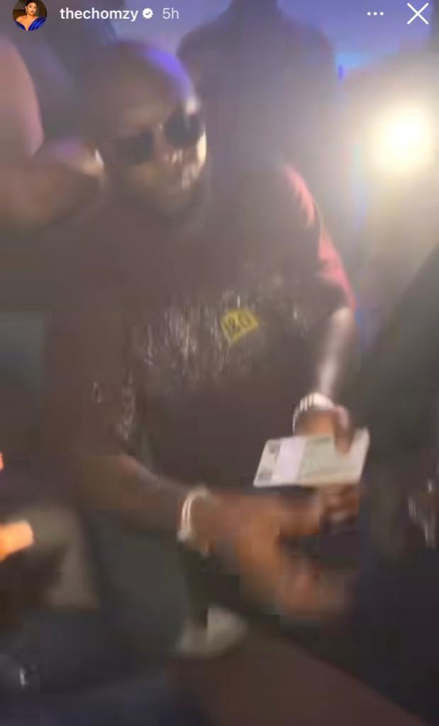 Naira rain as BBNaija?s Chomzy celebrated her birthday (video)