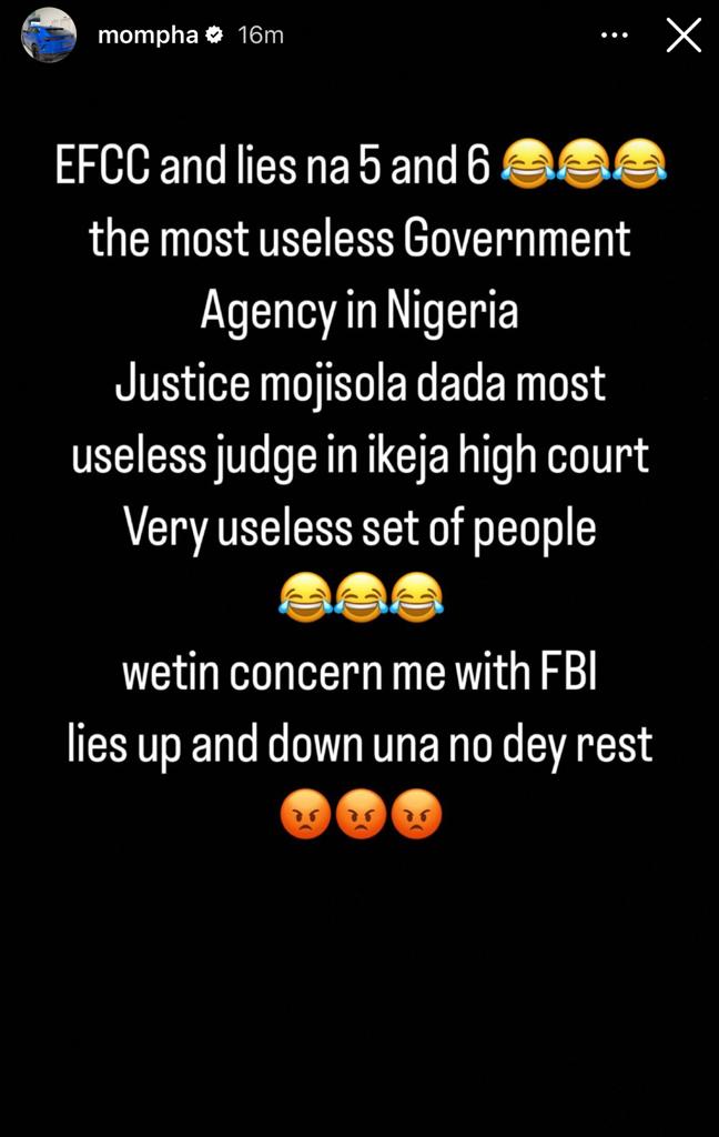 Mompha reacts as court admits FBI report claiming he used his phone for N6n fraud