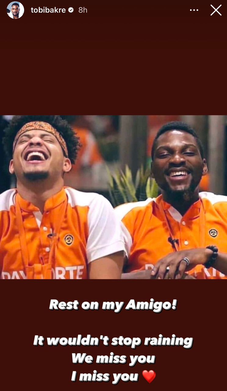 Tobi Bakre remembers his friend and co-reality Tv star, Rico Swavey, one year after his demise