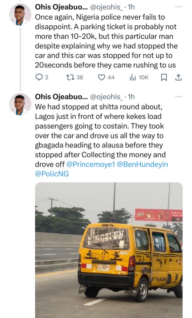 Medical doctor cries out after police allegedly extorted N59k from him and his colleagues for parking on the road