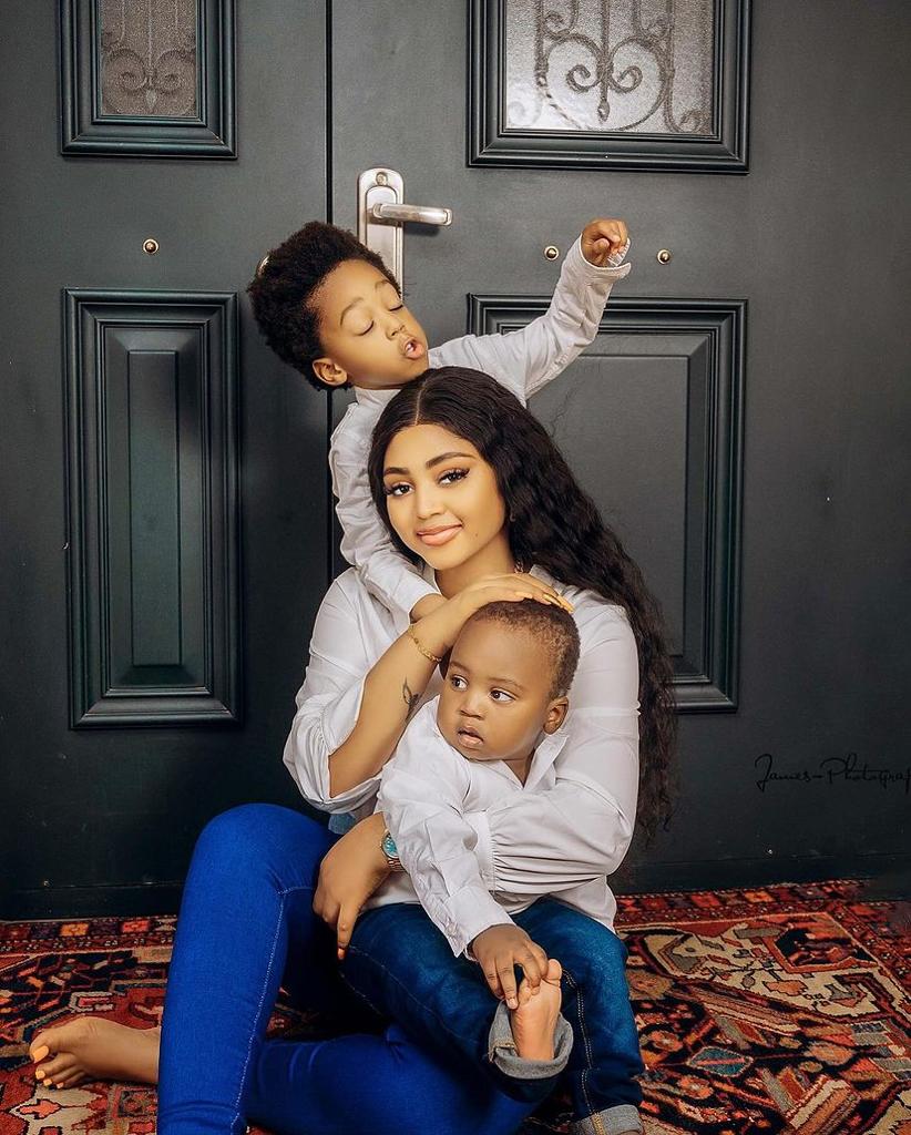 Adorable photos of actress Regina Daniels and her sons