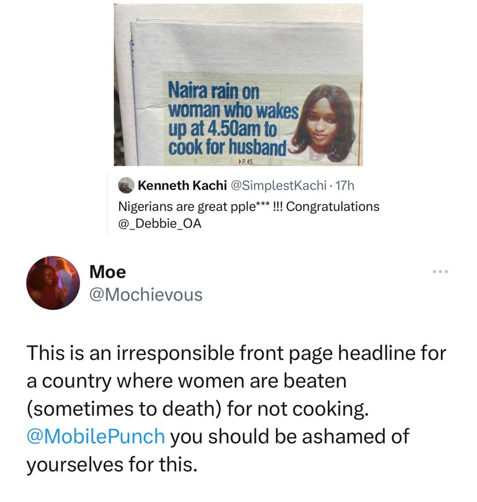 Lawyer, Moe Odele tackles newspaper after it published the story of woman who received financial rewards from Nigerians for waking by 4.50am to cook for her husband