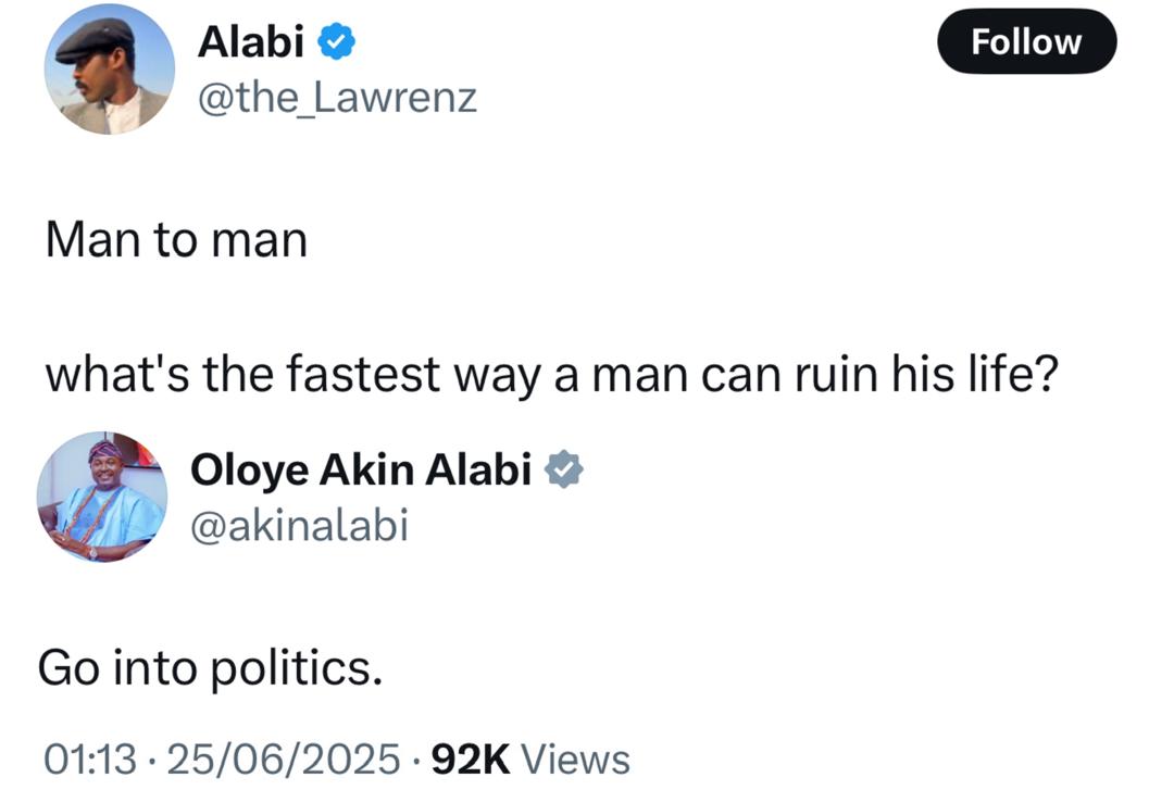 Akin Alabi reveals the fastest way a man can 'ruin his life'