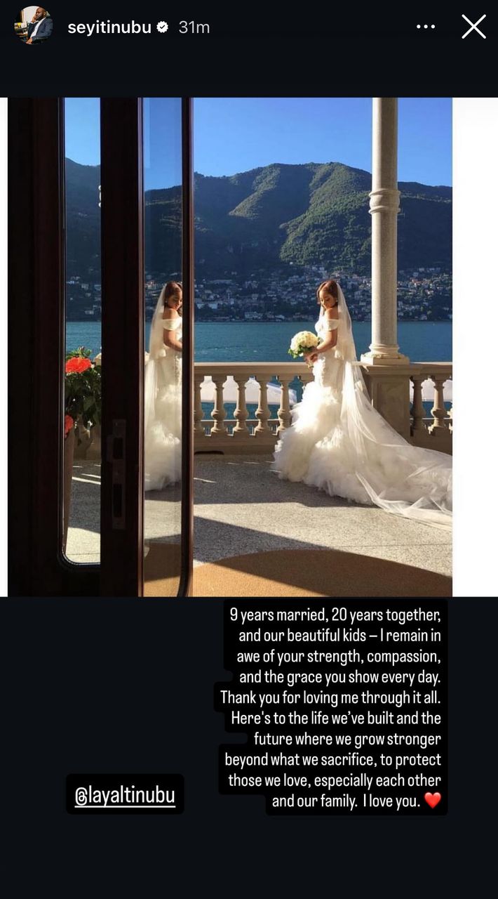 Seyi Tinubu & wife celebrate 9th wedding anniversary 