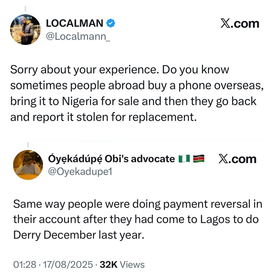 Nigerian man shares encounter he and his wife had after visiting a UK Apple store with ?stolen? iphone bought in Nigeria