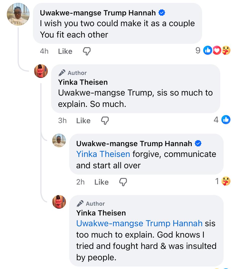 The kind of man who will love me is not the kind who wants me to get off social media - Yinka Theisen hints at why she and Linc Edochie separated