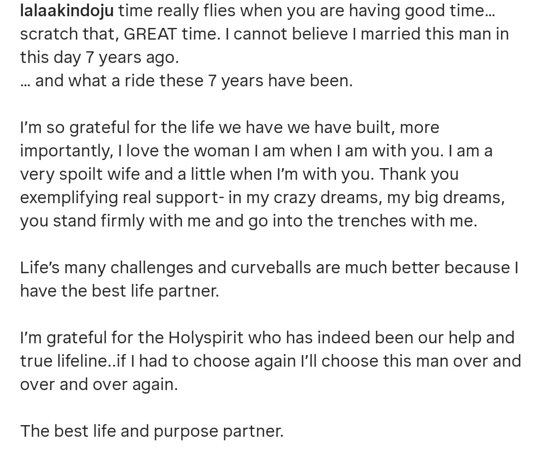 Chef Fregz and actress Lala Akindoju celebrate 7th wedding anniversary