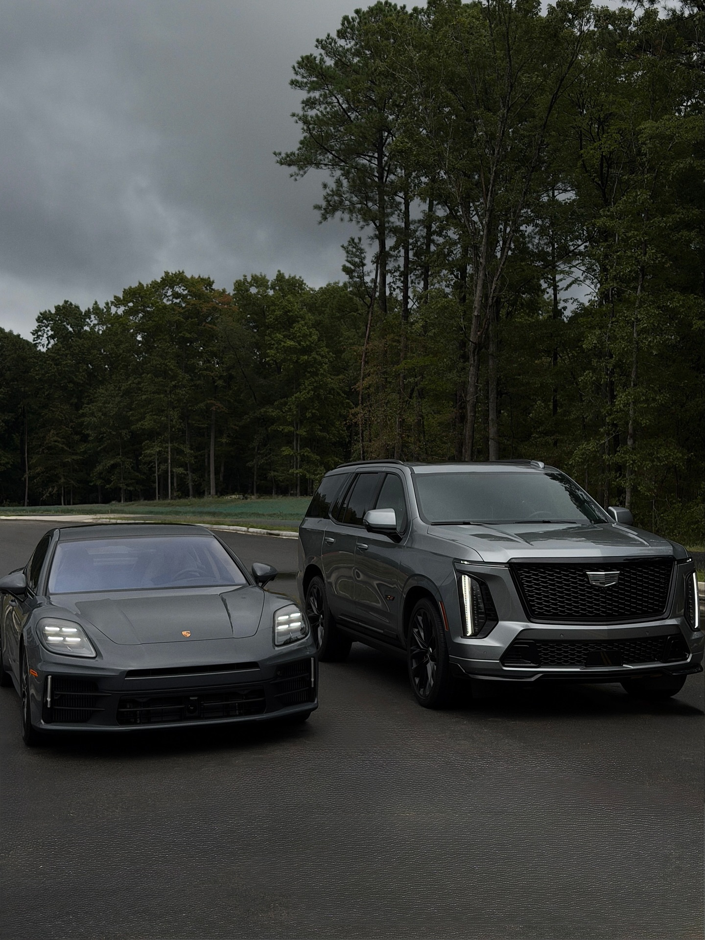 Pregnant woman gifts her husband a custom built Porsche to match her Cadillac