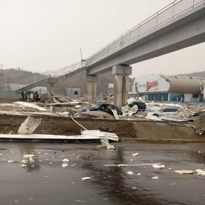 Rainstorm damages newly built Kugbo Bus terminal in Abuja