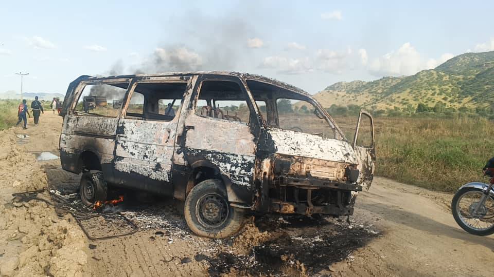 Boko Haram terrorists k!ll three, set palace, houses and vehicles ablaze in Borno