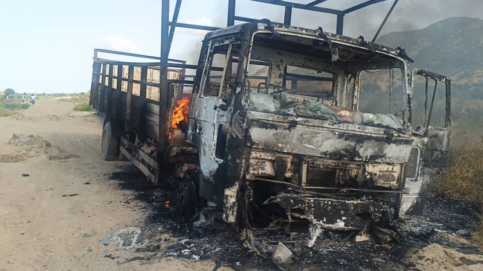 Boko Haram terrorists k!ll three, set palace, houses and vehicles ablaze in Borno