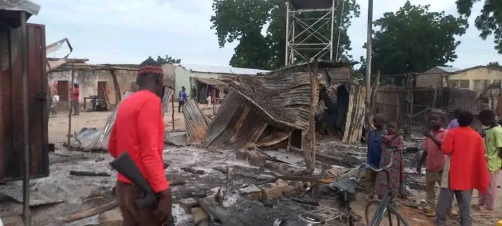 Boko Haram terrorists k!ll three, set palace, houses and vehicles ablaze in Borno