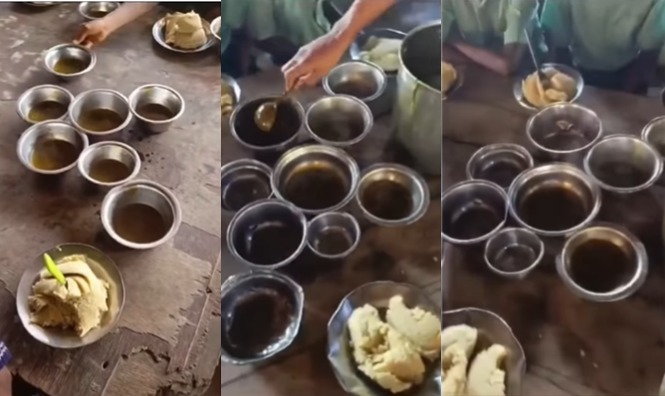 Arise TV anchor, Rufai Oseni, shares video showing the meal students are being served in a school in Nigeria
