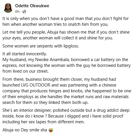 Some women are serpents with lip gloss - Nigerian woman narrates how she went to great lengths to deal with a married lady who tried to snatch her husband