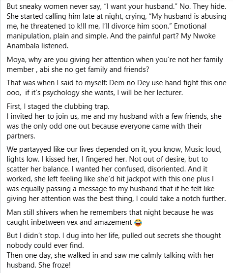 Some women are serpents with lip gloss - Nigerian woman narrates how she went to great lengths to deal with a married lady who tried to snatch her husband