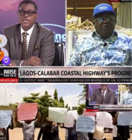 Ebonyi state youths stage protest against Arise TV reporter, Rufai Oseni; demand he apologises to Dave Umahi for disrespecting him on national TV