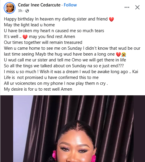 Nigerian lady d!es in auto crash two days to her birthday party (video)