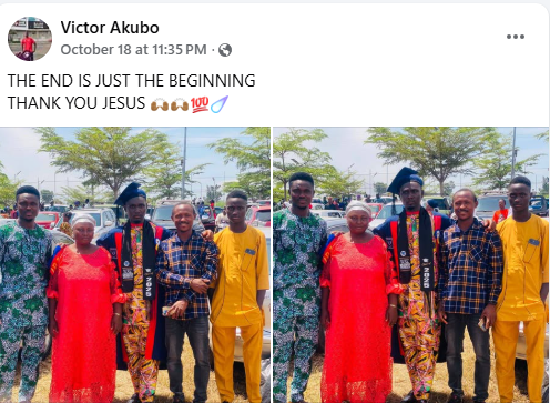 A graduate is 10 times better than a billionaire without a degree -  Kogi varsity fresh graduate says