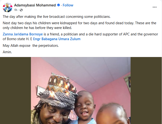 Two children of Governor Zulum