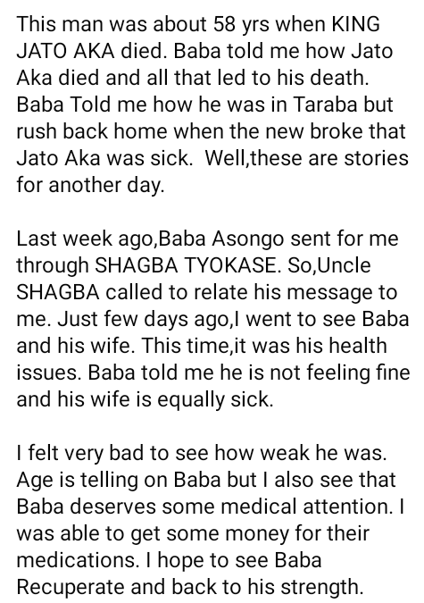 Benue man shares photos of the oldest man in his village who he claims is over 130 years old