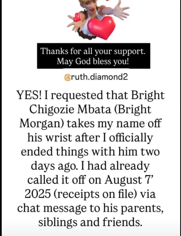 ?He?s opened a can of worms? ? Ex BBN star Bright Morgan?s ex-girlfriend finally speaks, promises more revelations