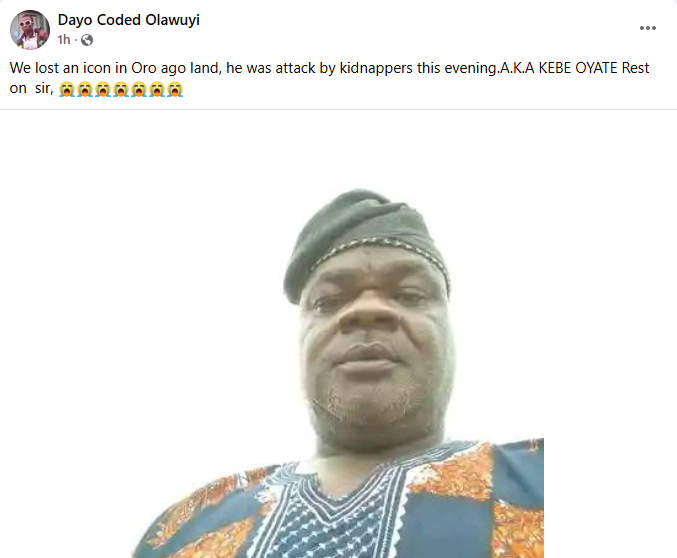 Suspected kidnappers k!ll hotelier in Kwara