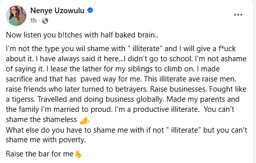 I'm not ashamed of saying I didn't go to school - Nigerian businesswoman reels out her achievements as she slams those calling her illiterate