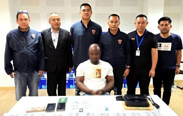 Nigerian man arrested with cocaine and ecstasy pills after sting operation in Thailand
