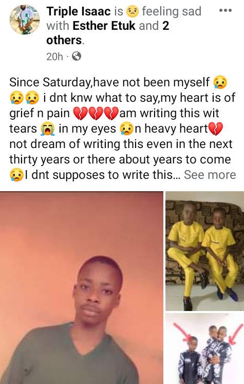 "Some tears will never dry" - Nigerian man mourns his two young brothers who drowned in river