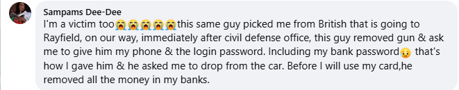 Victims share their experiences as lady raises alarm about man who disguises as taxi driver to rob women at gunpoint in Jos