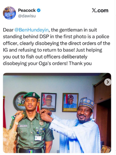 Former Kano governorship candidate calls out police orderly still working with Deputy Senate President despite President Tinubuâs order